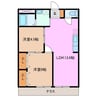 シティハイツ日野陵 2LDKの間取り