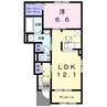 クリサンセマム　ライズ 1LDKの間取り