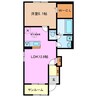 コリーヌ河原田Ｂ 1LDKの間取り