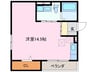 レセンテ石塚　B 1Rの間取り