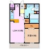 タウンコート堀木 1LDKの間取り