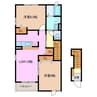 プラシード阿倉川Ａ 2LDKの間取り