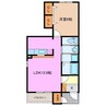 フルール 1LDKの間取り