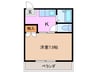 ロイヤル川原町 1Kの間取り