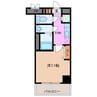 レジデンス浜田 1Kの間取り