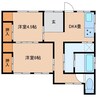 日永5丁目戸建て 2DKの間取り