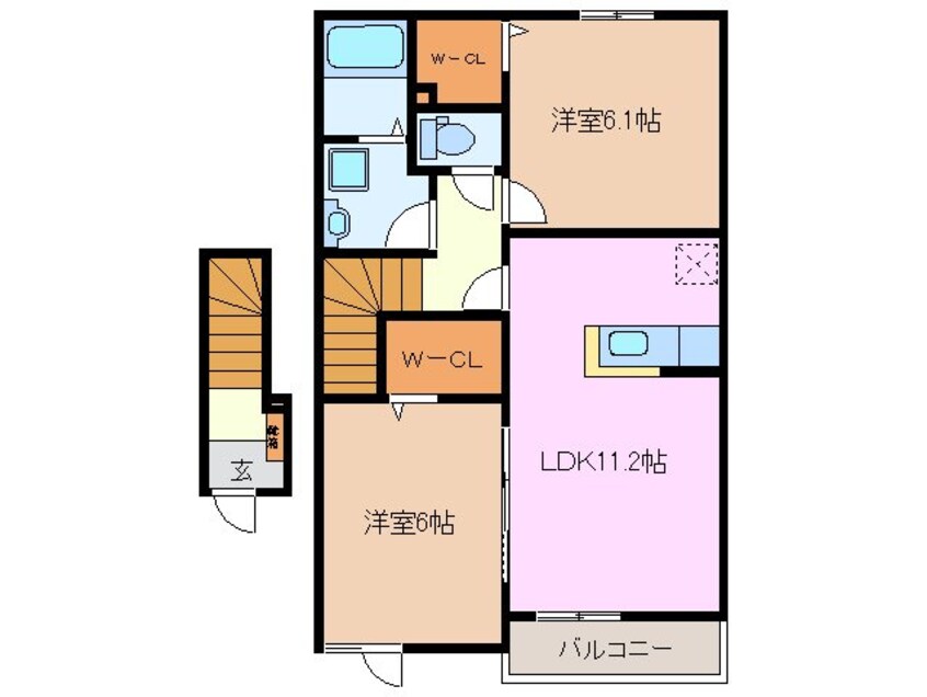 間取図 ル　ソレイユ