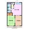 プラムコート 2LDKの間取り