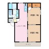 アクアヒルズ 2LDKの間取り