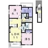 フルートフルⅠ 2LDKの間取り