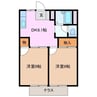 シティハイツ新正Ｂ 2DKの間取り