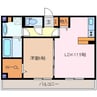 ルミエールＹａｍａｔｏ 1LDKの間取り
