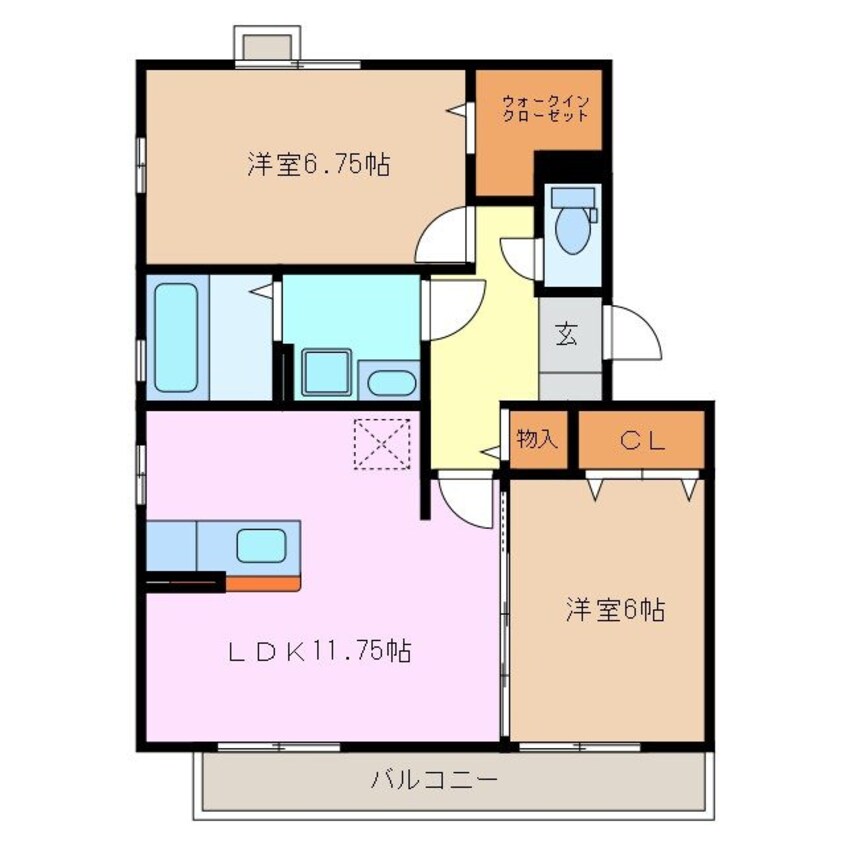 間取図 リビングタウン阿倉川　B