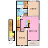 プリマヴェールⅢＢ 2LDKの間取り