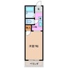 リバーパークＡ 1Kの間取り
