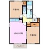 メゾン明日香 2LDKの間取り