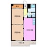 アミティエ四日市 2DKの間取り