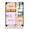 プリリアンスＴＡＫＥＫＯＳＨＩ　Ａ 2LDKの間取り