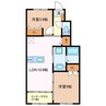 洸　Ⅱ 2LDKの間取り