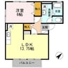 クレールカルチェ　A 1LDKの間取り
