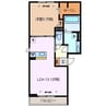 カスカード 1LDKの間取り
