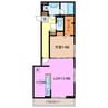 ディーシャンブル 北町 1LDKの間取り