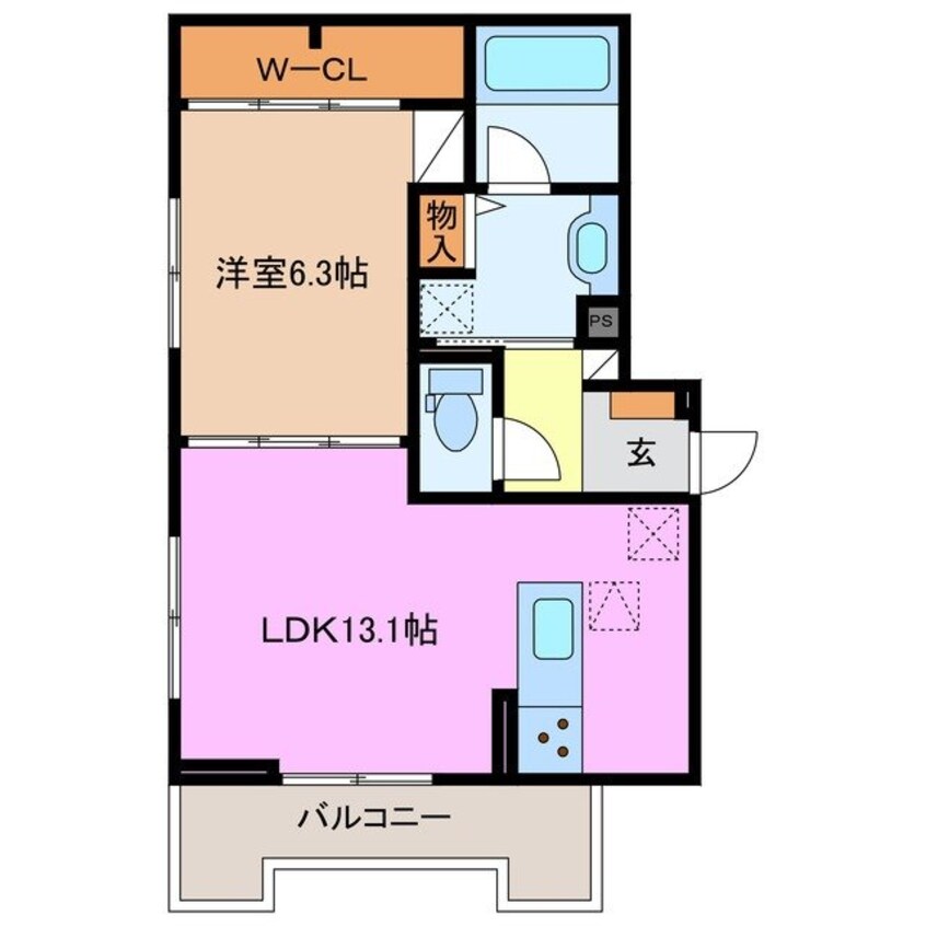 間取図 ディーシャンブル 北町