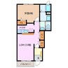 エアリー谷口A 1LDKの間取り