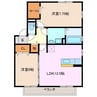 リビングタウン阿倉川　Ｉ 2LDKの間取り