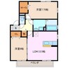 リビングタウン阿倉川　Ｉ 2LDKの間取り