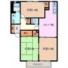 セントラルアイラ　Ｂ棟 3DKの間取り