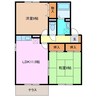 サンガーデン南四日市　C 2LDKの間取り