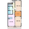 コーラルガーデン 2DKの間取り
