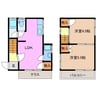 笹川東川一戸建 2LDKの間取り