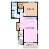 プランドールA 1LDKの間取り