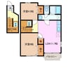 フェアリーミューズB 2LDKの間取り