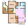 フェアリーミューズB 2LDKの間取り