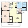 アイリスときわB棟 2LDKの間取り