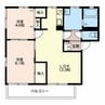 アイリスときわB棟 2LDKの間取り