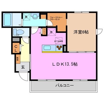 間取図 コリーヌ日永西　B