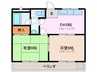 グレイス光栄 2DKの間取り
