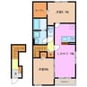 ブラウベルク塩浜Ⅰ 2LDKの間取り