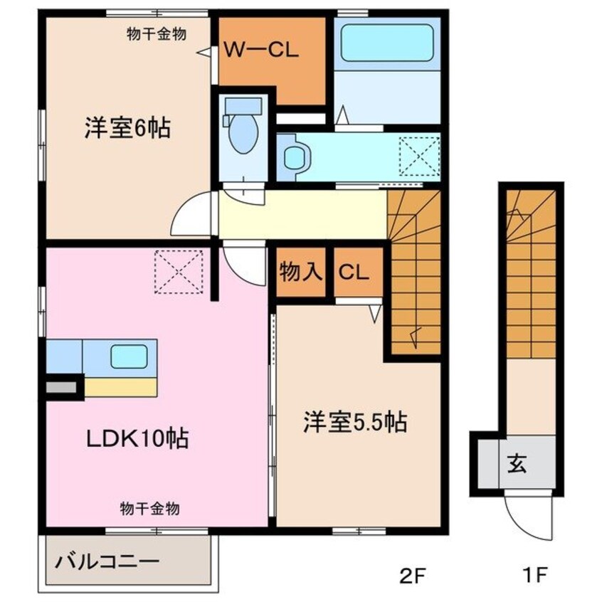 間取図 フィオーレ松本　A棟