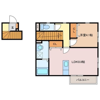 間取図 エルメゾンひながB棟