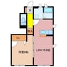 エクセレントSAIKI　C棟 1LDKの間取り