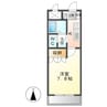 ベルグラース波木 1Kの間取り