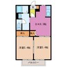 ソフィア壱番館 2DKの間取り