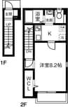 Maisonette　land 楠駅 1Kの間取り