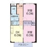 Ｓｕｒｐｌｕｓモンパルナス 2DKの間取り
