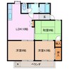 ノーブル山内Ｂ棟 3DKの間取り